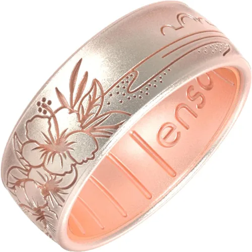 Vista 9 de Enso Rings Etched Classic Silicone Rings - Etched Coastal Collection - Comfortable and Flexible Design