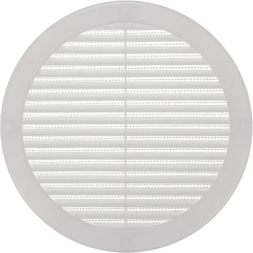 Vista 13 de Vent Systems Cubierta de ventilación blanca Soffit de 4 pulgadas (dimensiones de apertura), rejilla de ventilación redonda de plástico, pantalla