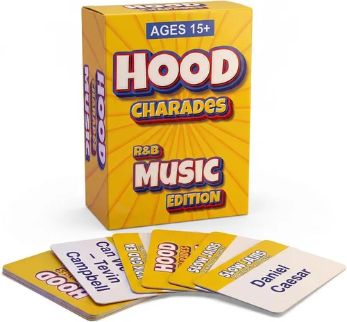 Vista 13 de Juegos de Cartas de Charadas del Barrio de Black Owned para Personas ¡Es Una Cosa! Trivia Nocturna Urbana para Adultos pero Cultural. Si Te Encanta