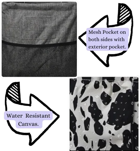 Vista 24 de NGIL Bolsa de comestibles reutilizable extra grande plegable de gran tamaño para comestibles, almacenamiento, picnic, playa, Bronco-negro occidental
