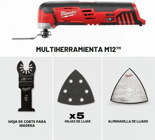 Vista 2 de Milwaukee 2426-20 M12. Multifunción inalámbrico, solo herramienta.