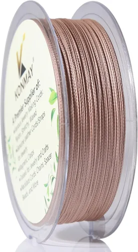 Vista 12 de KONMAY 0.12mm 12lb Black Seed Bead Thread, 100 Yds Jewelry Making String