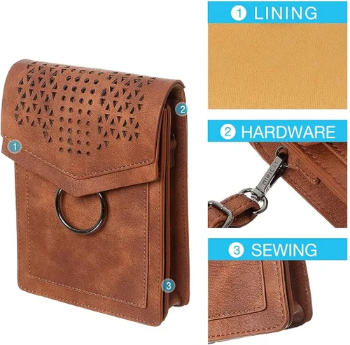 Vista 5 de MINICAT INICAT Women RFID Blocking Small Crossbody Bags Cell Phone Purse Built in Wallet