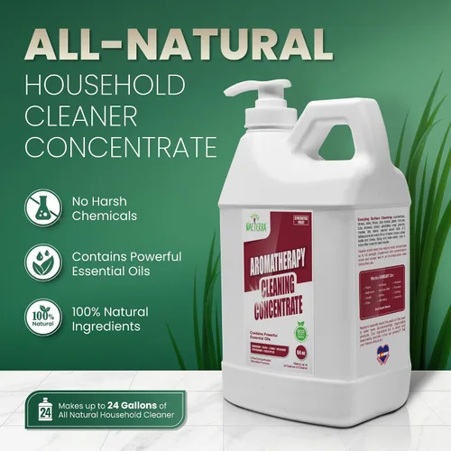 Vista 6 de Naeterra Aromatherapy Cleaning Concentrate 1 galón Limpiador multisuperficie Incluye toalla de microfibra y mezcla de aceites esenciales de 0.3