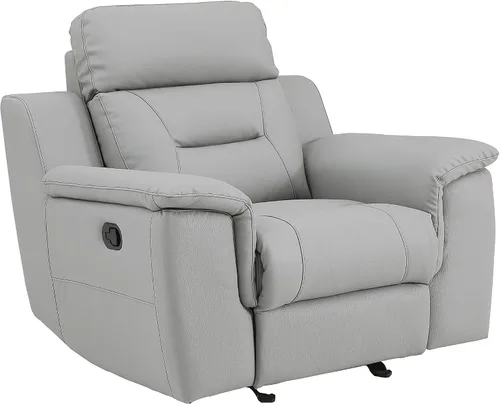 Vista 15 de Blackjack Furniture Walker Leather Match - Sofá reclinable tapizado para sala de estar, madera avellana
