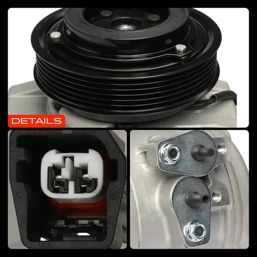 Vista 9 de Compresor de CA A-Premium con embrague compatible con Cadillac para Cadillac CTS 3.2L 2003-2004 Sedan