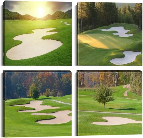 Vista 13 de Pankila Imágenes artísticas para pared de campo de golf, póster en lienzo impreso de golf de Estados Unidos, decoración de pared para sala de estar