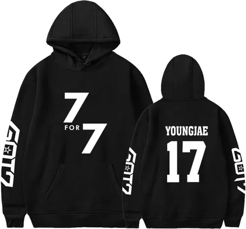Vista 19 de Xkpopfans Kpop GOT7 Sudadera con capucha para conciertos Mark Jackson Bambam JB Chaqueta