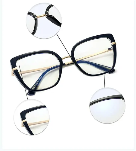 Vista 6 de Gafas de lectura bifocales para mujer, lentes transparentes con bloqueo de luz azul, lentes ajustables para mujer