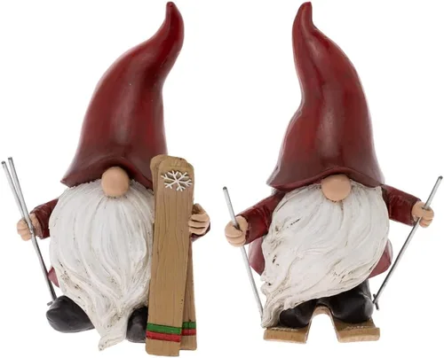 Vista 18 de Boston International Figura decorativa de mesa navideña de invierno, juego de 2, cardenal de Navidad
