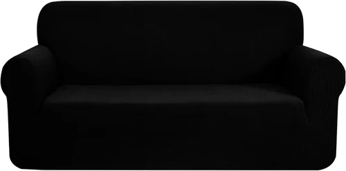 Vista 22 de CHUN YI - Funda elástica de 1 pieza para sillón grande, funda protectora suave de Jacquard con elastano, detalle de cuadros y parte inferior