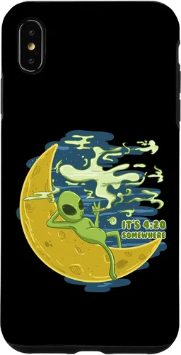 Vista 7 de Estuche de regalo para iPhone 14 Pro Alien 420 Somewhere Funny ET Cannabis Marihuana Stoner