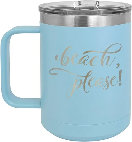 Vista 6 de Taza de café de 15 oz con tapa superior deslizante, taza de café de viaje aislada Ideas de regalo de cumpleaños o Navidad de mujeres o hombres