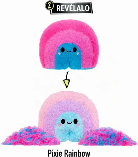 Vista 5 de Fluffie Stuffiez Rainbow - Peluche coleccionable grande de 11 pulgadas, desembalaje sorpresa con ASMR abrazable Fidget DIY Fur Pull, pelusa