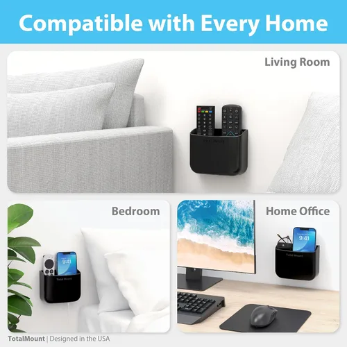 Vista 6 de TotalMount Soporte para control remoto sin agujeros – Elimina la necesidad de taladrar agujeros en la pared