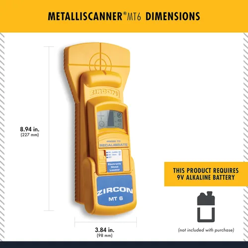 Vista 6 de Zircon MetalliScanner MT6 - Detector de metales profesional - Localizador de metales portátil de escaneo profundo para metales ferrosos