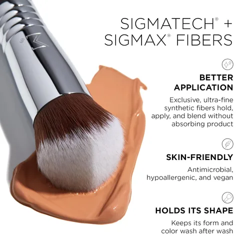 Vista 11 de Sigma Beauty Cepillo Kabuki 3DHD®, cepillo denso Kabuki para base líquida