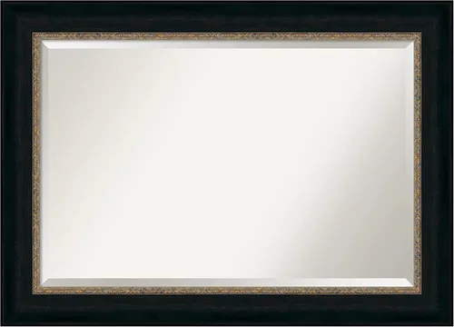 Vista 16 de Amanti Art Bronze Bathroom Mirror for Over Sink, 27x27 Paragon Bronze Square Vanity Mirror, Medium Traditional Frame, Hangs Horizonally and