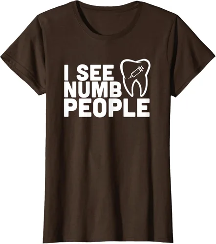 Vista 18 de I see Numb People - Camiseta de regalo para dentista dental, Negro, S