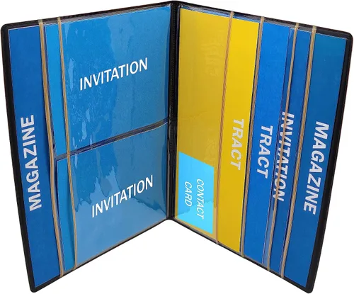 Vista 12 de Organizador de Ministerio - Organizador de Servicio de Campo - Porta Revistas JW - Portafolio de Servicio de Campo (Negro)