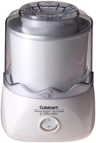 Vista 2 de Cuisinart ICE-20 Máquina automática para hacer helados de 1 1/2 galón, color blanco (renovada)