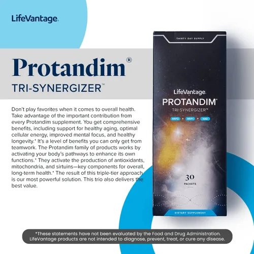 Vista 3 de LifeVantage Protandim Tri-Synergizer Suplemento System, NRF1, NRF2 y NAD