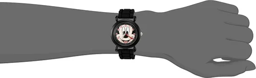 Vista 2 de Disney Mickey Mouse Kids' Plastic Time Teacher Analog Quartz Silicone Strap Watch