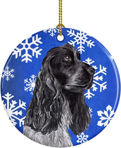 Vista 354 de Caroline's Treasures Cavalier Spaniel - Adorno de cerámica para colgar en el árbol de Navidad, para el hogar, Navidad, fiestas, regalo, 3 pulgadas