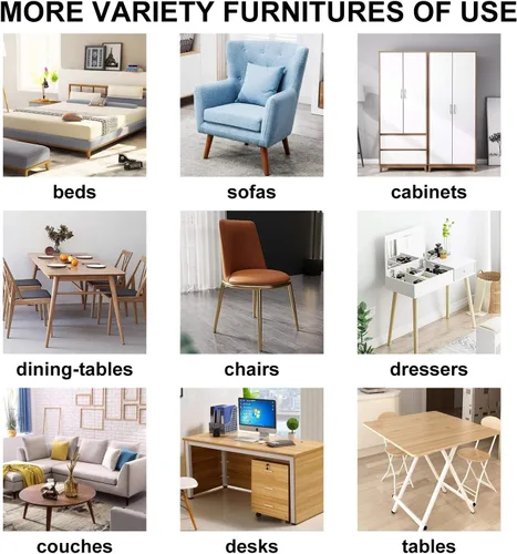 Vista 6 de Ezprotekt Paquete de 40 deslizadores de muebles autoadhesivos para alfombras, almohadillas redondas autoadhesivas de 1-1/8 pulgadas, almohadillas