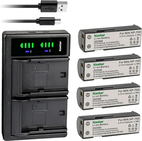Vista 7 de Kastar LTD2 - Cargador de batería USB de repuesto para Konica Minolta NP-700 NP700, Konica Minolta Dimage X50, Konica Minolta X60, Konica Minolta