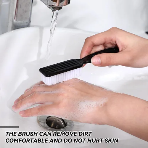 Vista 4 de Patelai 30 cepillos de uñas para limpieza de uñas, cepillo de limpieza de pedicura para dedos de manos y uñas (negro)
