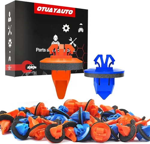 Vista 11 de OTUAYAUTO 50 clips de sujeción de parachoques para guardabarros, OEM # 52161-02020 clips automotrices de nailon tipo empuje de 0.316 pulgadas