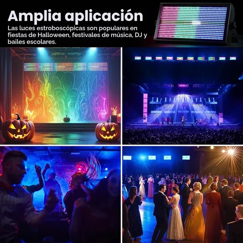 Vista 8 de Betopper LF4808 - Luz de efecto estroboscópico de matriz de 260 W, LED RGBW, 1 paquete