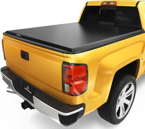 Vista 28 de YITAMOTOR - Funda rígida de triple pliegue para tonneau de camioneta de 5.8 pies, compatible con GMC Sierra 1500 y Chevy Silverado 2007 al 2013
