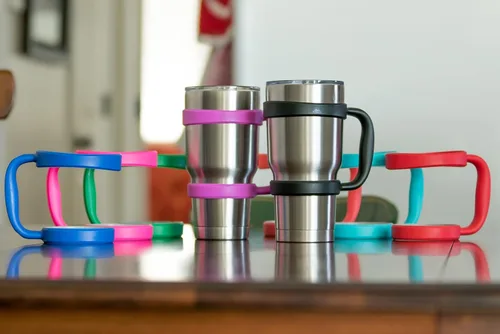 Vista 6 de STRATA CUPS Asa para Vaso de 30 onzas - Disponible para Vaso YETI de 30 onzas, OZARK TRAIL, Rambler - Libre de BPA (Negro)