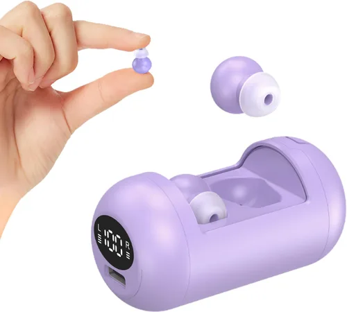 Vista 8 de Xmenha Auriculares planos para dormir para dormir de lado, cómodos, discretos, invisibles, mini, pequeños, pequeños, con cancelación de ruido