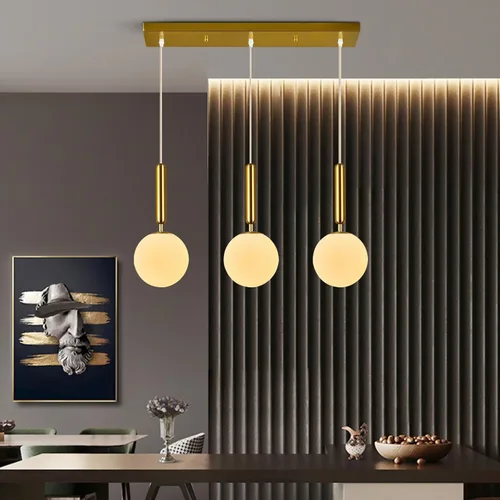 Vista 10 de Lámpara Colgante Negra Moderna Accesorio de Luz Colgante para Isla de Cocina de Mediados de Siglo con Lámpara Colgante de Globo Iluminación Colgante