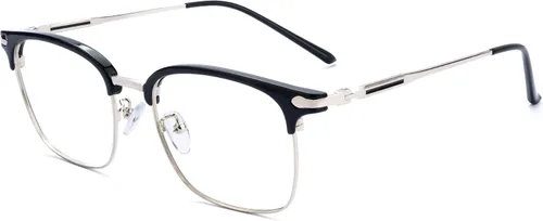 Vista 11 de Gafas de luz azul para hombre, protección ocular antifatiga ocular Flecha Plata/Negro