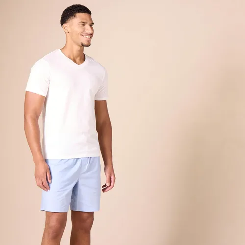 Vista 2 de Tienda Essentials Camiseta interior con cuello en V para hombre, transpirable, de algodón, paquete de 6