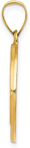 Vista 2 de Collar con dije de medalla de San Benito de oro amarillo de 14 quilates joyería fina religiosa Sared de Jesús regalos para mujer