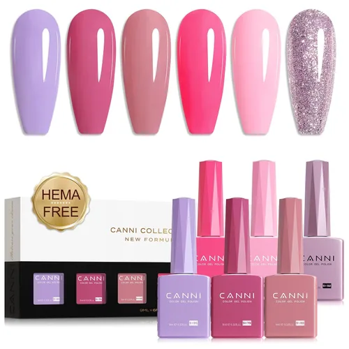 Vista 9 de CANNI - Juego de esmalte de uñas en gel azul de 6 colores 9ML Baby Royal Light Blue – Esmalte de uñas en gel inspirado en el océano Acuario
