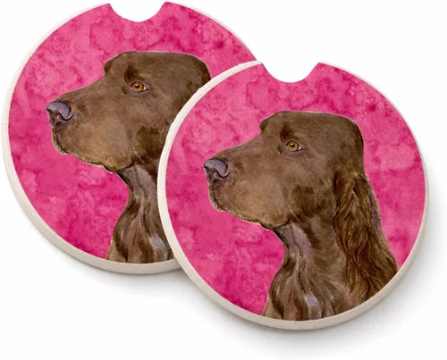 Vista 88 de Caroline's Treasures SS4767-BUCARC - Juego de 2 portavasos para automóvil, diseño de bulldog inglés, absorbentes para automóvil, portavasos