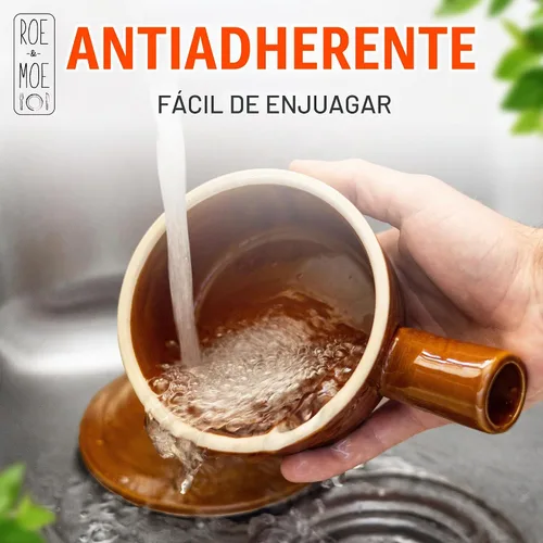 Vista 7 de Roe & Moe Olla para huevos – Antiadherente, cerámica para microondas con tapa de chimenea y mango hueco. Reimagina el desayuno con huevos perfectos