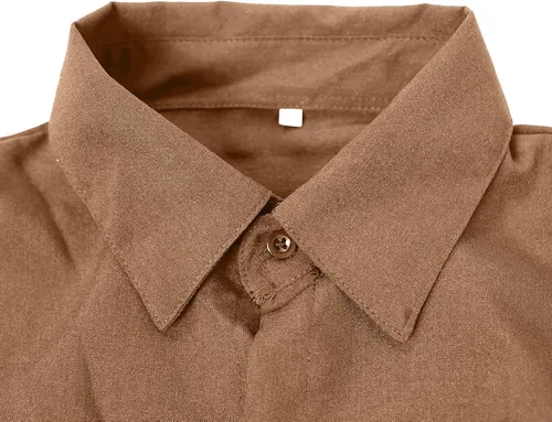 Vista 2 de Rela Bota Camisas de lino de algodón para hombre estilo casual con botones manga larga ajuste holgado ligeras