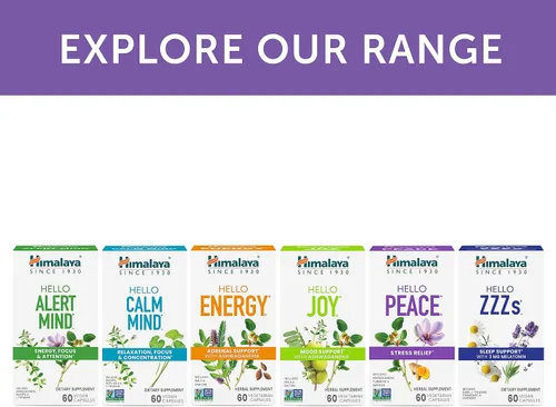 Vista 6 de Himalaya Hello Peace - Suplemento herbario para aliviar el estrés con Ashwagandha y cúrcuma para cortisol normal y apoyo suprarrenal, vegano, sin