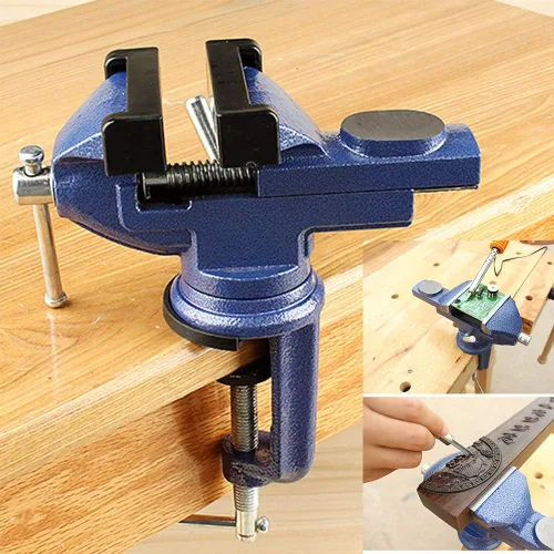 Vista 8 de MYTEC Mini Tornillo de Hogar, mandíbulas de nylon Abrazadera de Tornillo de Banco, 2.0" negro