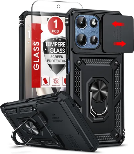 Vista 181 de LeYi Funda para Moto G Stylus 2022 4G (no compatible con 5G), funda para Moto G Stylus con 2 protectores de pantalla, funda protectora de grado Oro