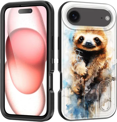 Vista 71 de Funda para iPhone Air con soporte integrado, a prueba de golpes, polvo y caídas, 3 capas, grado militar, funda protectora para iPhone Air de 6.5