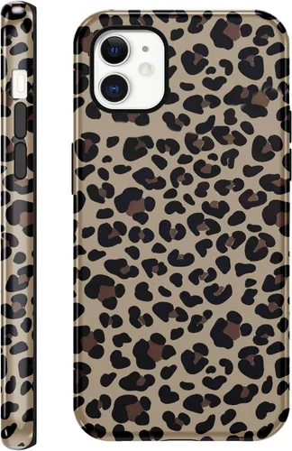 Vista 70 de Funda de teléfono con estampado de guepardo para iPhone 7/8/SE 2020/2022 de 4.7 pulgadas, funda de lujo con diseño de leopardo marrón coqueta a