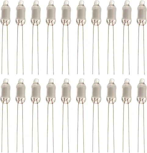 Vista 10 de Othmro 100 bombillas LED AC 220 V F5 5 × 0.512 in luz roja brillante bombillas de neón lámparas indicadoras duraderas bombillas de neón brillantes